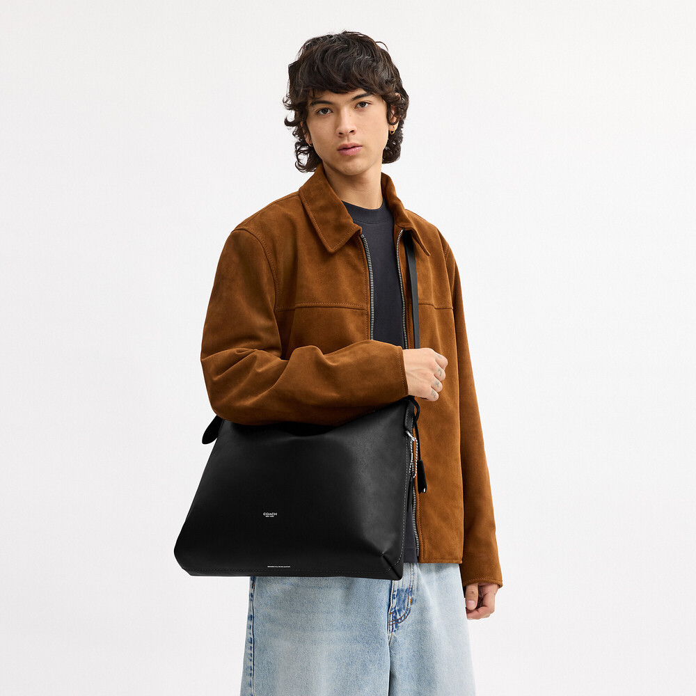 Coach Black Leather Mott 38 Messenger Shoulder Bag - Picture 3 of 8